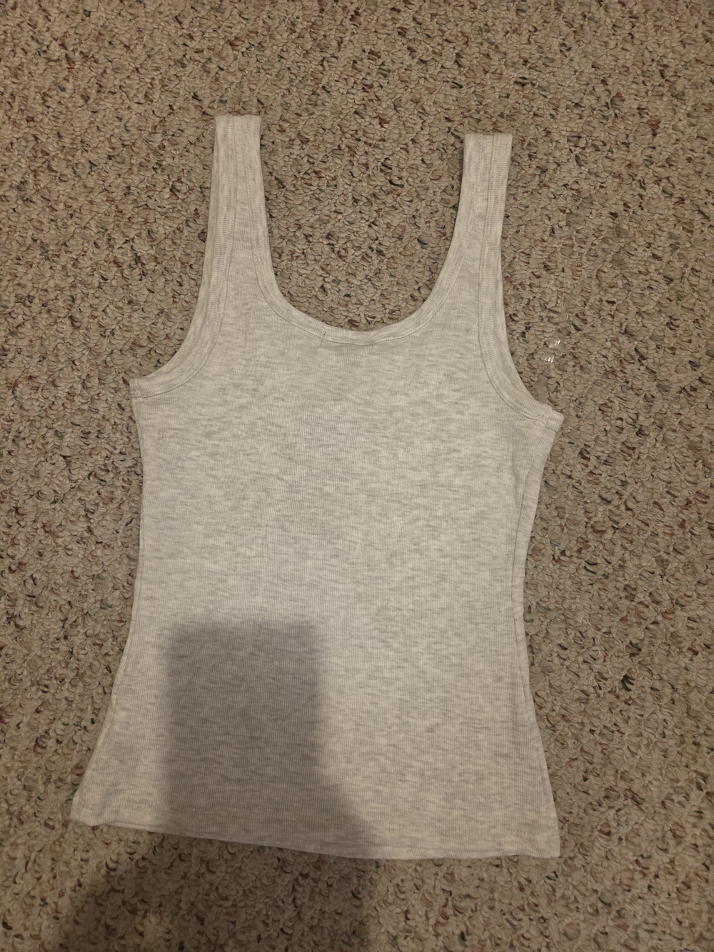 wild fable Cream Ribbed Shell-Embroidered Tank - Picture 5 of 5